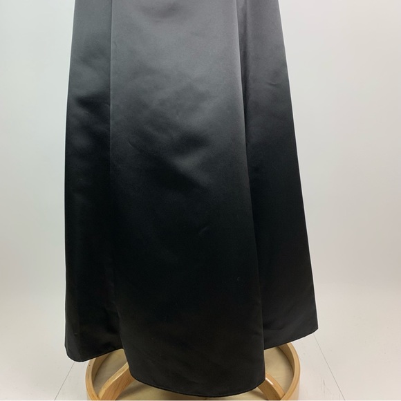 Vintage Jessica McClintock for Gunne Sax Black Satin Halter Evening Dress 3/4 - Picture 8 of 14